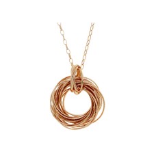 DIAMOND CUT CIRCLE PENDANT NECKLACE