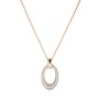 SPARKLING OVAL PENDANT NECKLACE