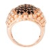 Beaded Ring With Black Cubic Zirconia