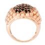 Beaded Ring With Black Cubic Zirconia